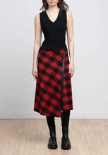 Charger l'image dans la galerie, Jupe-Châle- Rouge à carreau canadien (plusieurs longueurs)