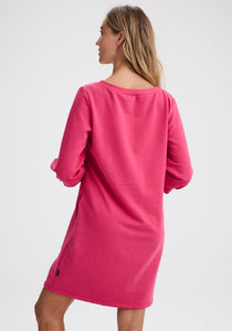 STUKELY - Robe molleton fuchsia