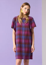 Charger l&#39;image dans la galerie, cokluch-robe-bloom-plaid-mauve-coton-viscose-ah2425
