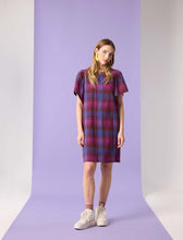 Charger l&#39;image dans la galerie, cokluch-robe-bloom-plaid-mauve-coton-viscose-ah2425
