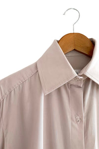 Chemise masculine ample - blanc rosé