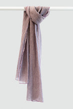 Charger l&#39;image dans la galerie, Écharpe en voile de lin + coton japonais, mini vichy violet
